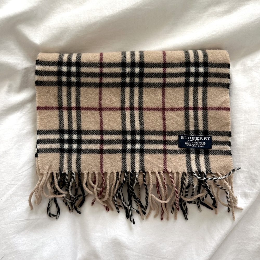 Vintage Burberry Lambswool Scarf